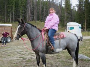 A camping trip in the mountains and trail riding.