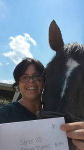 Silly nerdy selfie from the barrel race!