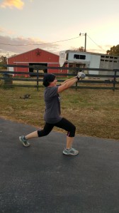 Walking Lunge With A Forward Arm Raise